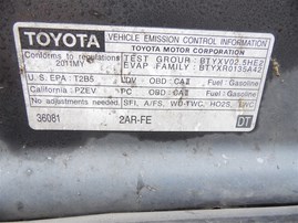 2011 TOYOTA CAMRY LE GRAY 2.5 AT Z20921